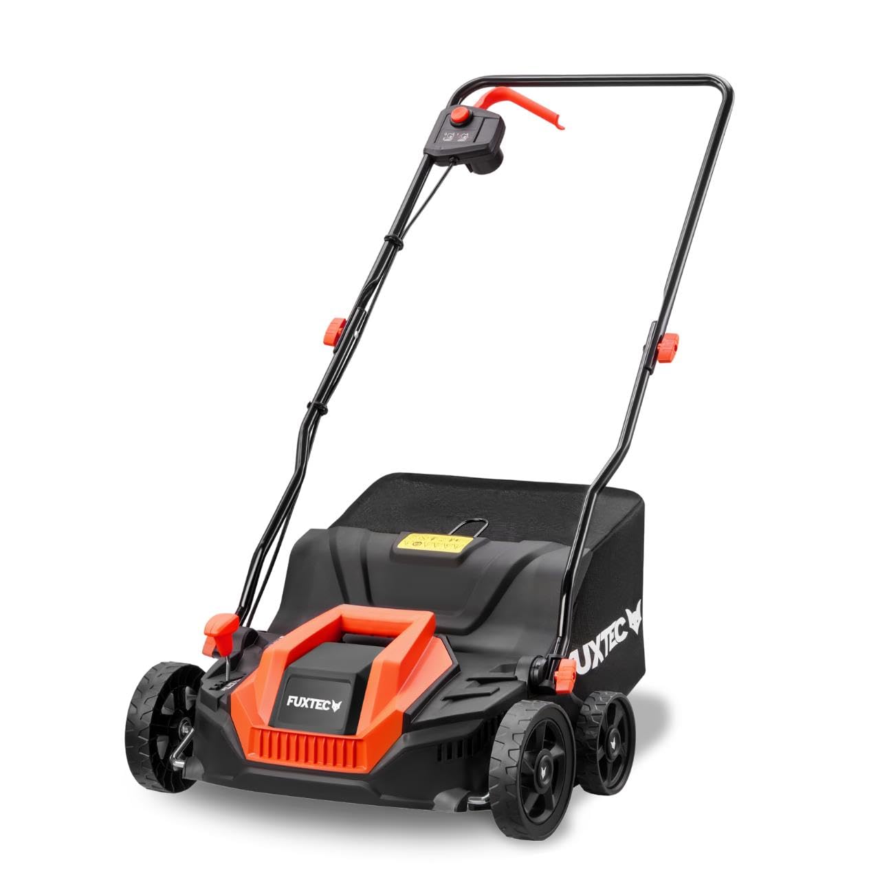 Scarificateur électrique FUXTEC, aérateur de gazon avec 1300 watts de puissance, largeur de travail 32 cm et réglages de profondeur de -12 à +10 mm, bac de ramassage 40 L