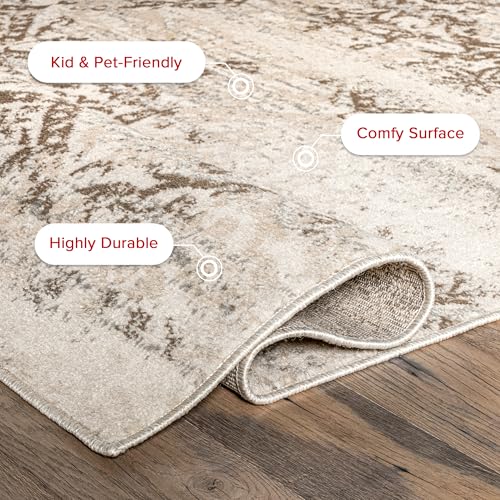 Tapete decorativo nuLOOM Freja Beige 274x183 cm miniatura 5