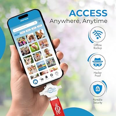 ThePhotoStick Omni 512GB USB Flash Drive & Memory Stick, Gift for Mom Automatic Photo & Video Backup for iPhone, Android, Mac, PC Universal Connection Easily Stores and Transfers Files