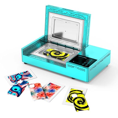 Kit de impresora de transferencia de calor para fundas de teléfonos 3D, con 2 moldes y componentes de sublimación de calentamiento rápido a 180 °C, adecuado para bricolaje y producción de fundas