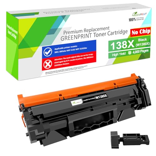 Cartouche de toner compatible 138X W1380X noir haute capacité pour imprimante LaserJet Pro 3001