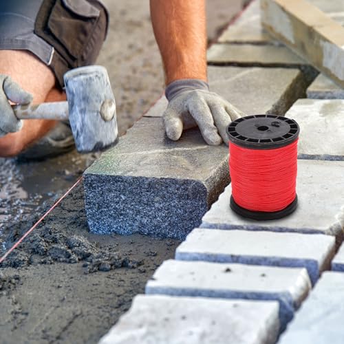KALLORY cuerda de nylon para albañilería, línea retorcida para construcción, 2 rollos, 0.195kg, adecuada para sitios de construcción miniatura 7