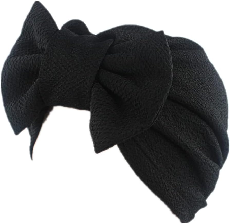 beauty YFJH Womens Turban Hat Bowknot Stretch Solid Hijab Headwrap Chemo Headwear Skull Cap Hair Loss Cover