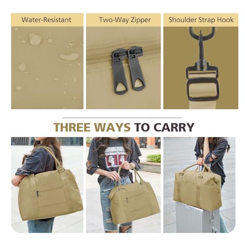 Image of Travel Duffle Bag, Waterproof Weekender Bag Carry On Tote Bags for Women, Travel Essentials Sport Gym Bag for Men, Hospital Bag for Labor and Delivery, Overnight Bag Luggage Bag with Trolley Sleeve
