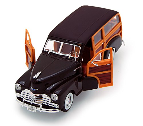 Chevrolet 1948 Woody Wagon Fleetmaster Brown 1/24 by Welly miniatura 3