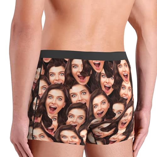 Customized Boxer Briefs for Men Unlimited Rides for Birthday Xmas Gift for Husband Boyfriend Men's Underwear Sleepwear with Face3