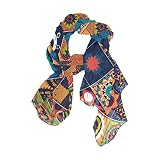 Retro Mandalas Elementos Bufanda larga Chal Wrap Mujeres Seda Como Bufandas Ligeras Playa Pareo Envoltura