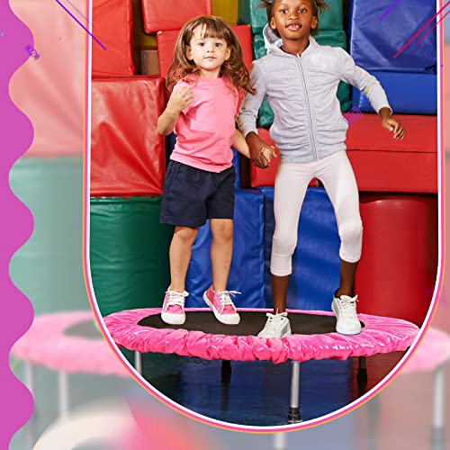 Trampoline Spring Cover Round Trampoline Replacement Pad Waterproof Serviceable 40 Inch Trampoline Safety Cover Thickened Trampoline Parts For Kids Men Women Indoor Home Fitness, Hot Pink #TOP6
