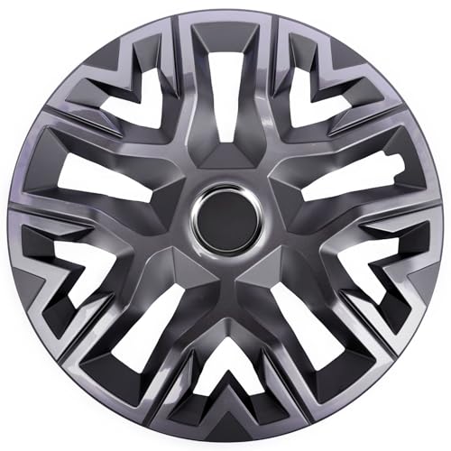 NRM Perfecto Graphite - Lot de 4 enjoliveurs 16 pouces pour jantes en acier