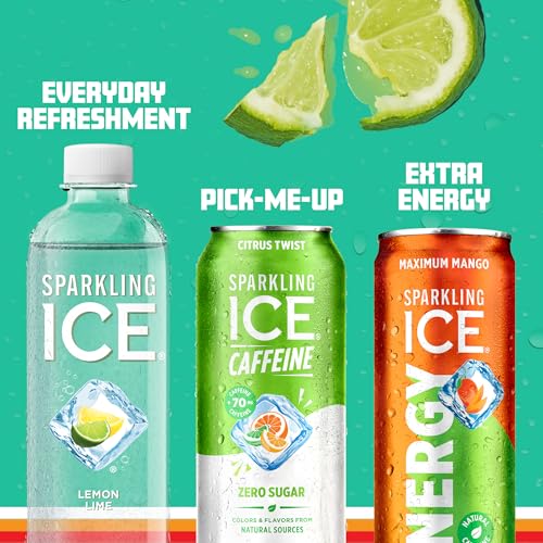 image for Sparkling Ice Caffeine Citrus Twist Sparkling Water with Caffeine, Zer