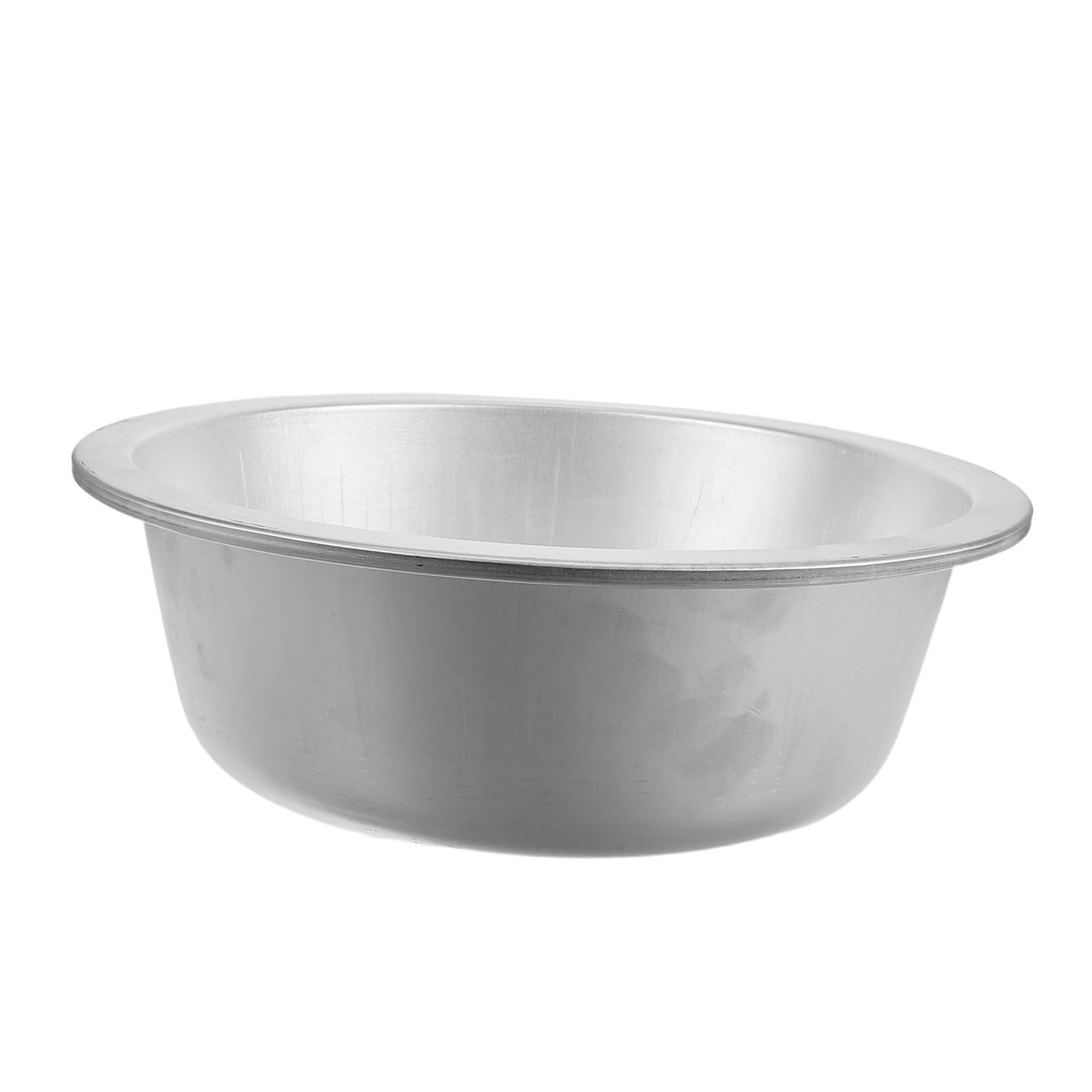 Healifty Bassin en Aluminium Épais Argenté 28cm pour Préparation Alimentaire et Lessive, Saladier Métal Facile à Nettoyer Design Classique Intemporel