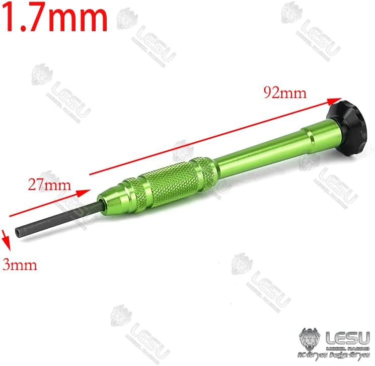 2.0Mm 1.7Mm 3.0Mm Lesu Hexagonal Screwdriver for 1/14 Rc Tractor Truck DIY Model Car (1.7Mm)