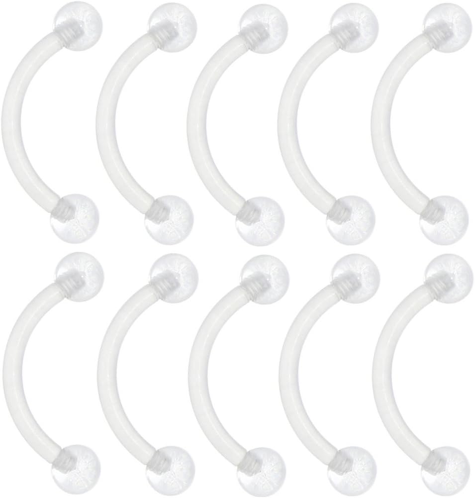 Amazon.com: Oasis Plus 10pcs 14G Clear Flexible Bioplast Retainer ...