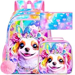 Glitter Printed Butterfly Dog Diamond Pink