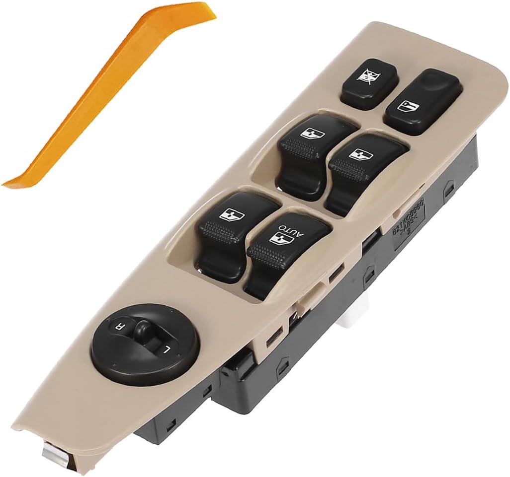 Driver Side Power Master Window Switch Fit for 2004-2009 KIA Spectra & Cerato, Front Left Power Window Control Switch Button Compatible with Spectra & Cerato 2004-2009 Replace# 93570-2F200