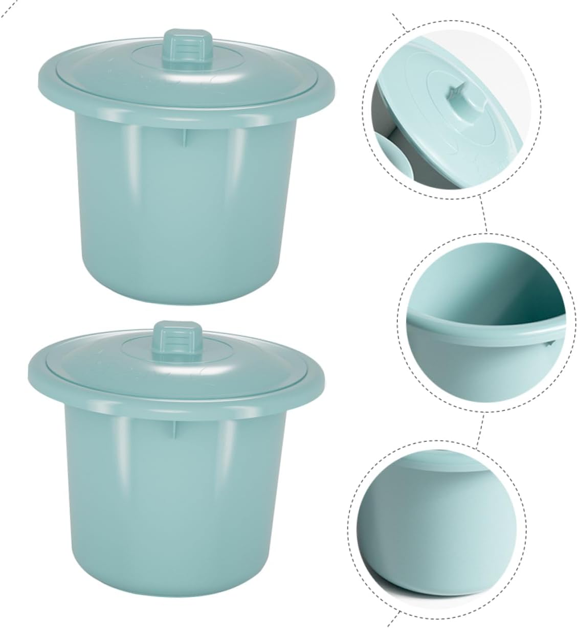 Cabilock 2pcs Spittoon with Lid Portable Spittoon Urine Bucket Urinal Chamber Pot for Pregnant Women Elderly Urine Bucket Random Color