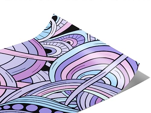 Rwraps Geometric Floral Anthousai Abloom Matte Vinyl Film Wrap 59in x 3ft Vinyl Vehicle Car Film Sheet Roll