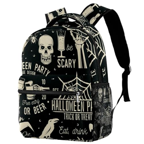 Sac à dos d'école multicolore idéal pour la rentrée des classes et les sorties d'Halloween