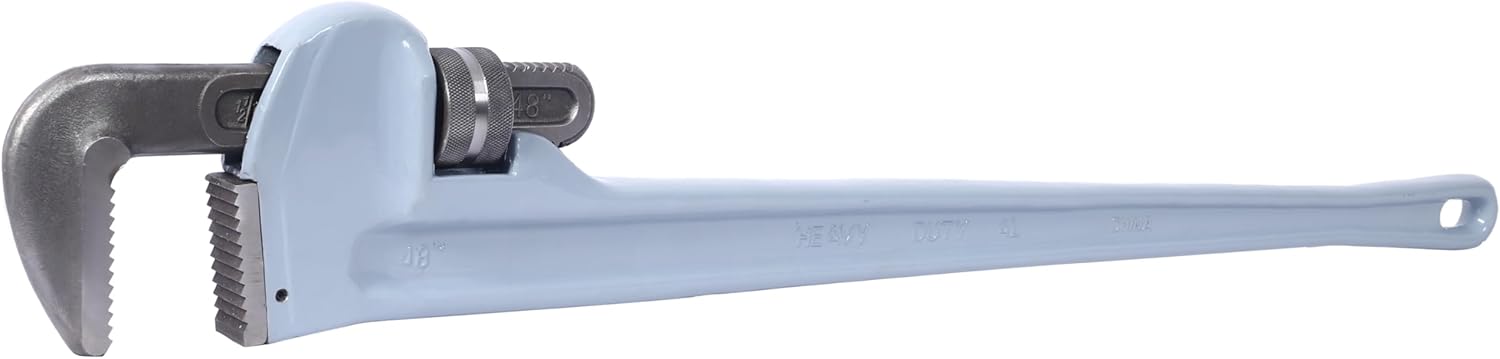 LuckyNote 48 inch Aluminum Straight Pipe Wrench Heavy Duty 48-Inch Plumbers Wrench,Easy to Carry, Hangable Design, for Water Pipes, Automotive Repairs