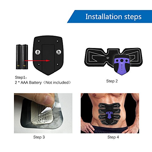 Treinador de fitness, Romacci Abdominal Muscle Trainer Smart Body Building Fitness ABS para abdômen,