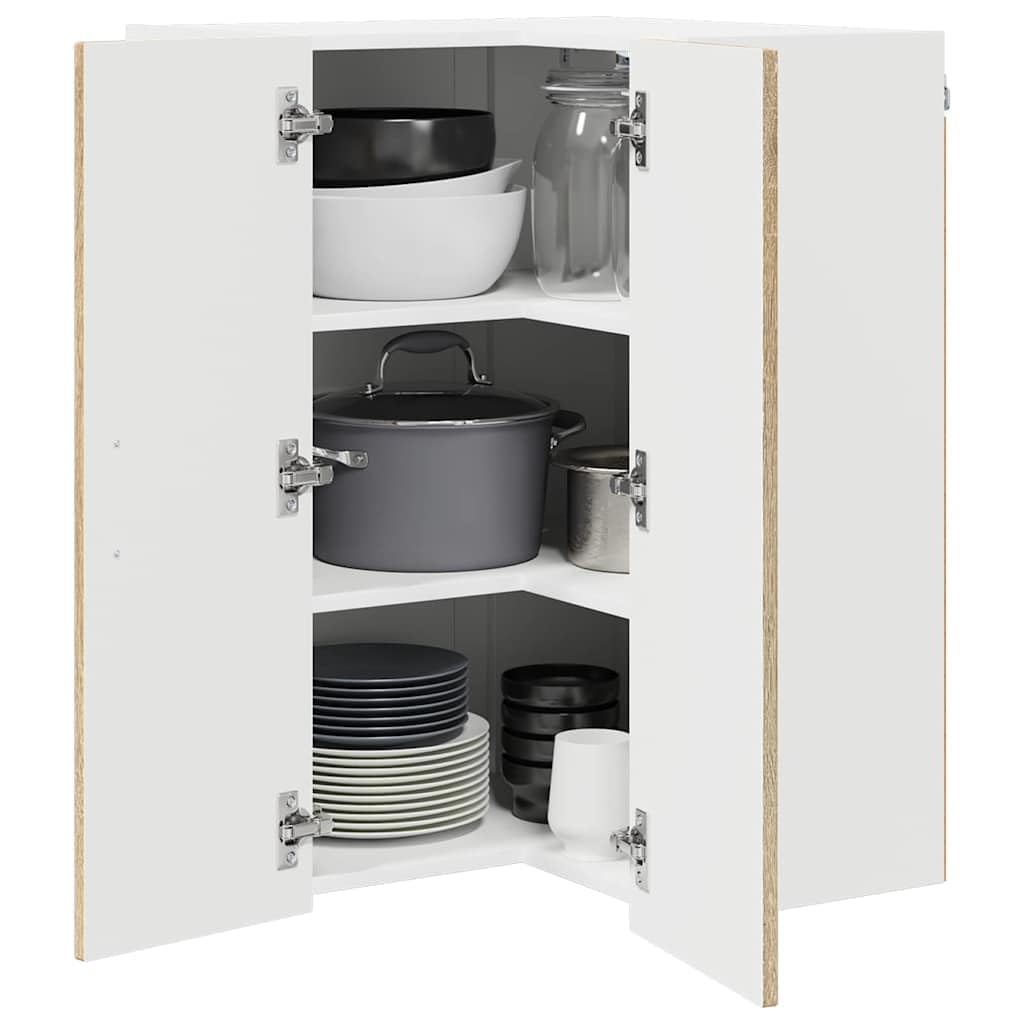 Küchenschrank Kalmar Sonoma-Eiche 57 x 57 x 80 cm Holzwerkstoff Küchenzubehör mit modernem Design und großem Stauraum für eine organisierte Küche