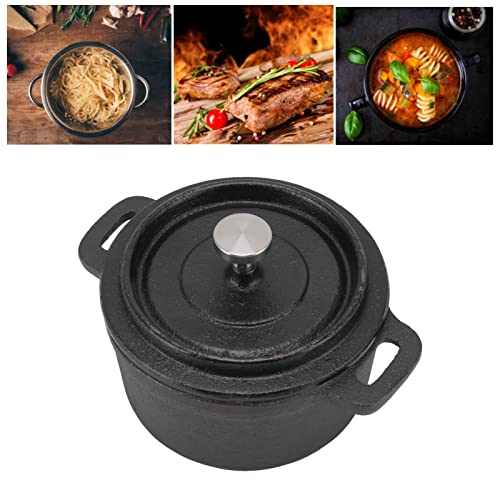 Acouto Small Castn Pot Dutch Oven Cast Iron Pot with Lid - Traditional Double Thickened Insulation Cooking Ergonomic Handle for Baking 7 Quart Capacity Heavy Duty Versatile by Acouto - Used condition - Image 8