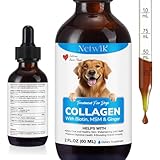 Collagen for Dogs - Skin and Coat Supplement for Dog, Dog Liquid Collagen, Collagens Supplement for Dogs - Collagens with Biotin, MSM & Ginger - 2 fl oz