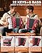 PYY 22-Key Piano Accordion - 22 key 8 Bass Accordeon Musical Instrument, Easy Learning, Premium Maple Wood, Backpack for Beginners Students Adults & Acordeones para Adultos w/Straps