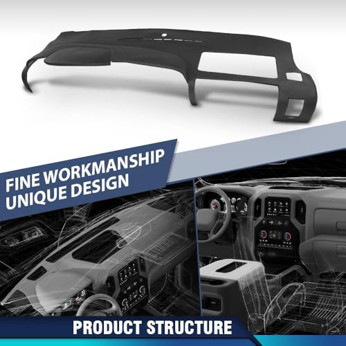 PIT66 TPE Dash Bezel Cover Set Fit Chevy Silverado GMC Sierra 2007-2013 by PIT66 - Used condition - Image 6