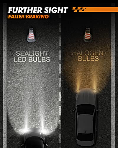 Image of SEALIGHT 9005 /HB3 H11 /H8 /H9 Fog Bulbs, 9005 H11 Fog Bulbs with Plug and Play, 60,000LM, Non-polarity, Wider Driving Vision, Fog Light, Powersports Bulbs and Assemblies, Pack of 4