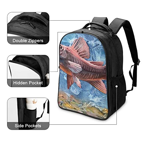 Sac à dos poisson 3D Cool avec grand compartiment ergonomique 40x28cm - 4