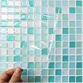 HyFanStr Peel and Stick Backsplash 3D Mosaic Tile Stickers Wall Sticker Home Decor for Kitchen Bathroom 9.26" x 9.26"(Pack of 4)