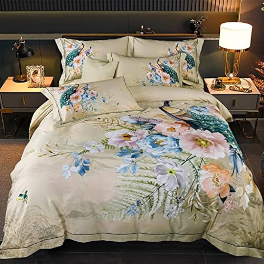 Amazon｜シノワズリ シック ピーコック 花柄 掛け布団カバー