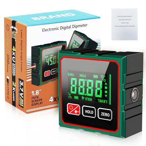ZITUZY Digital Level Box with USB Charging, Digital Angle Finder, Magnetic Digital Angle Finder with Electronic Laser, Digital Level Spirit Level, for Woodworking, Construction, Metal Engineering