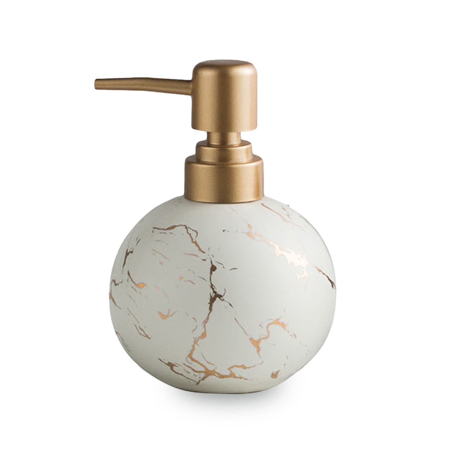 soap dispenser, Soap Dispenser,Marble Pattern Design With Pump, Refillable Lotion For Bathroom Vanity Countertop, Ceramic Shampoo Dispenser-gray-300ml/10.6oz