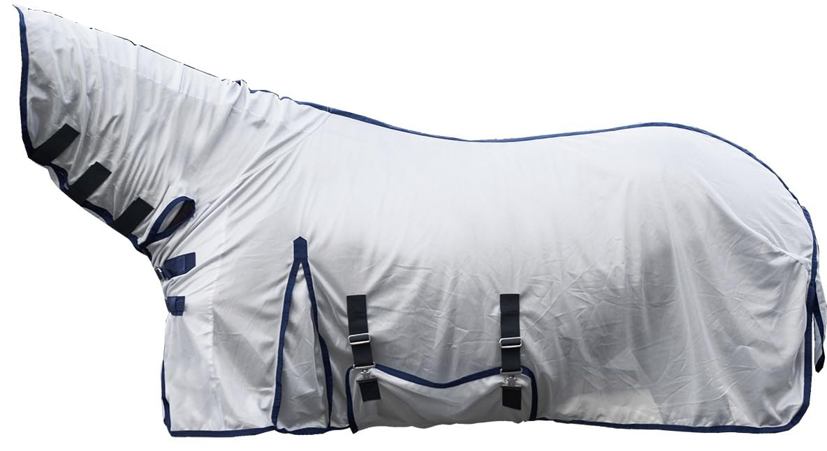 HKM Lyon Fly rug with extended neck section Silver 6'4
