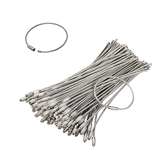 Cavetto Acciaio Inox 2mm X 30cm Con Occhielli | 10 Pezzi + 20 Portachiavi - Foto 7