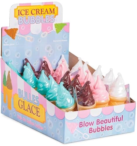 Image of Summer Fun - 24 x Ice Cream Bubbles Bath Toy Party Favour Lucky Dip Prize Children's Entertainment- Beach Sandpit