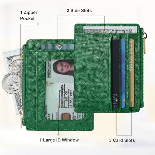 Image of Sodsay Card Case Slim Front Pocket Wallet for Women Credit Card Holder with Keychain | Slim, Front Pocket, Credit Card Holder, with Keychain