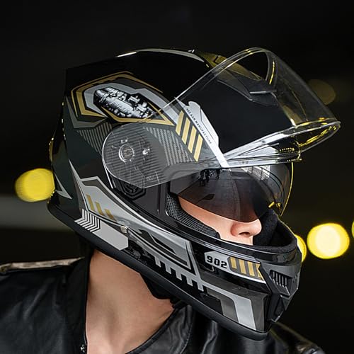 Casco de motocicleta integral aerodinámico con bufanda extraíble confort 4