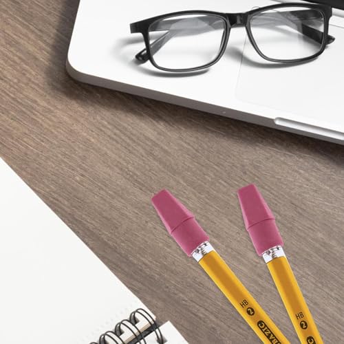 BAZIC Products Pink Pencil-Top Eraser Caps, Latex-Free, PVC-Free, 144 Count
