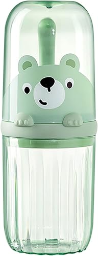 Miniatura 10 de Lindo soporte portátil para cepillos de dientes de plástico, estuche de viaje para niños con mango desmontable, cepillos de dientes multifunción,