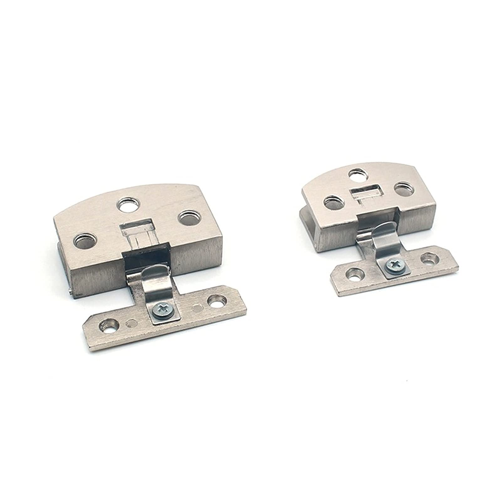 Nvsfzgiyg Silver Hinge, 2Pcs 20Kg Zinc Alloy Fitting Home Glass Door Heavy Duty Furniture Showcase Hardware Clamp Accessories(Ch)