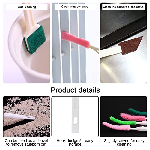 Image of Crevice Cleaning Brushes Tool kit Small Cleaning Brush for House Cleaning Disposable Toilet Brush Deep Cleaning Brush Gap for Gap Corner of Stove Hard to Reach Cleaning Tools (Multicolor)