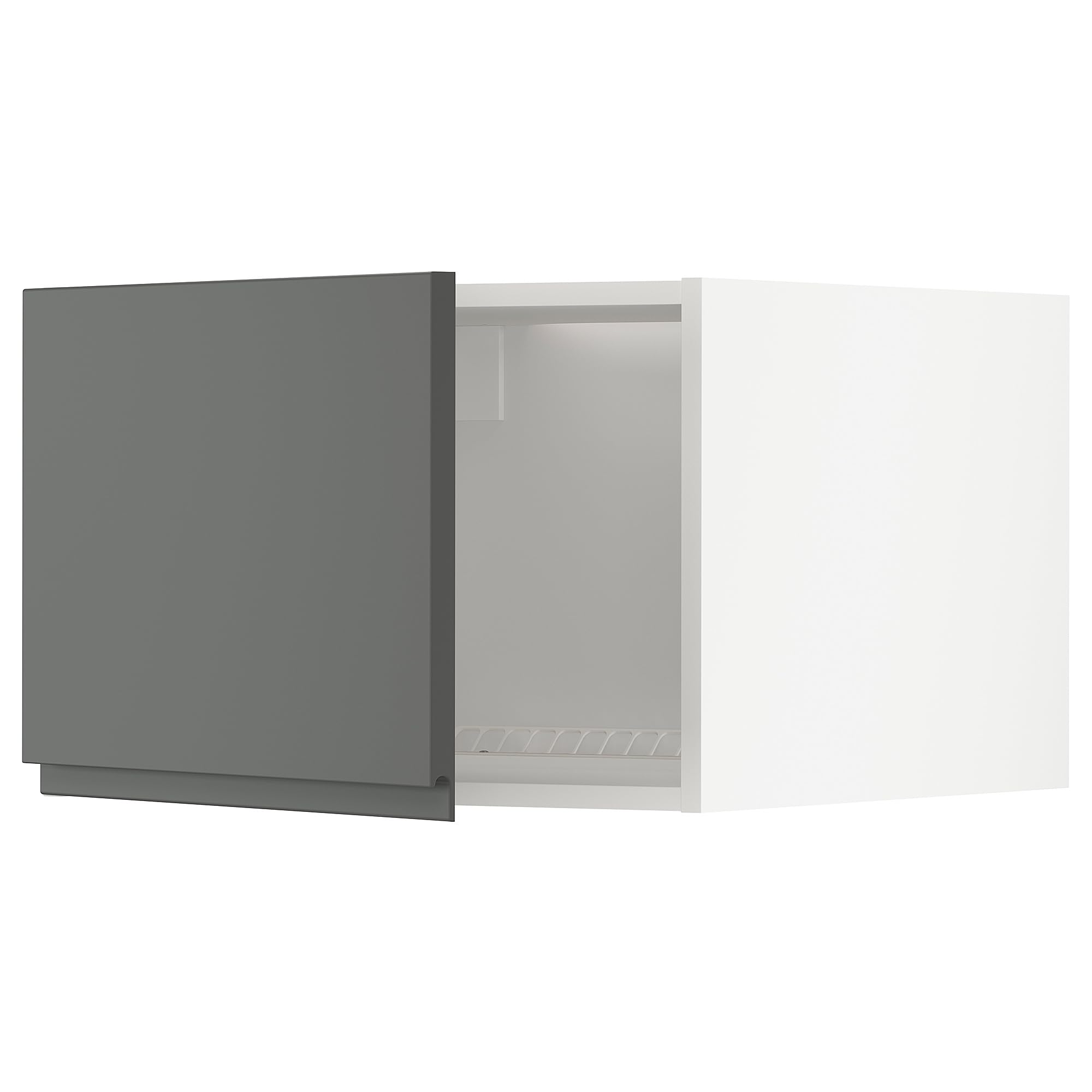 Armoire METOD au-dessus du congélateur pour une cuisine épurée gris foncé