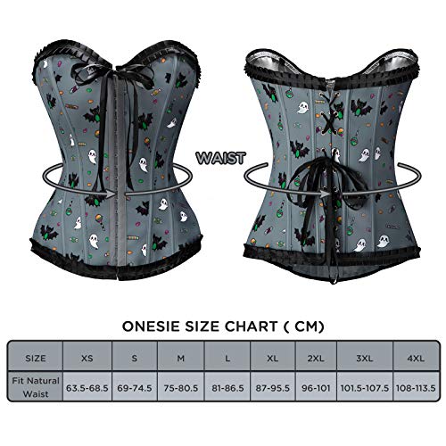 LittleForBig Vrouwen Lace Up Boned Overbust Corset Bustier Bodyshaper Top - Image 4