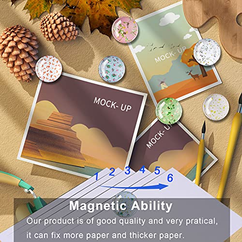 Refrigerator Magnets, Set Of 12Pcs Fridge Magnet With Florets, Magnets For Fridge Of Kitchen At Home, Locker Magnet For Girls, Cute Magnets In Classroom, Decorative Magnets For Whiteboard In Office. #TOP1