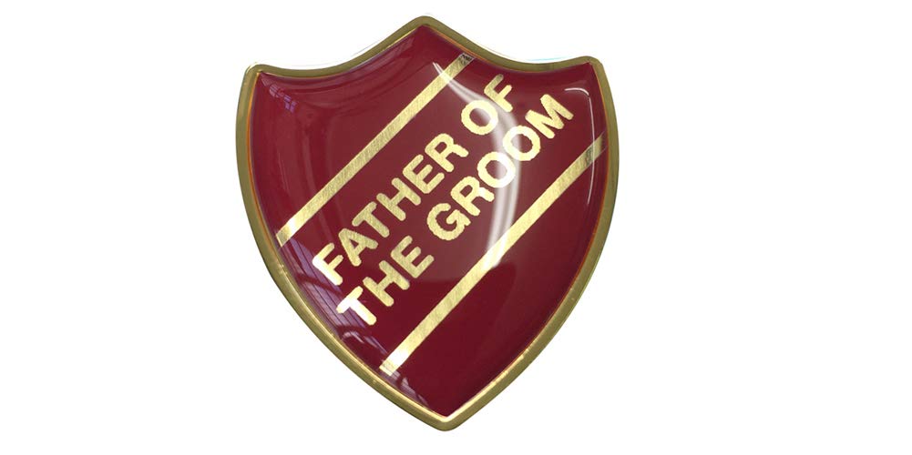 Capricornone Father of The Groom Gel Domed School Shield Badge