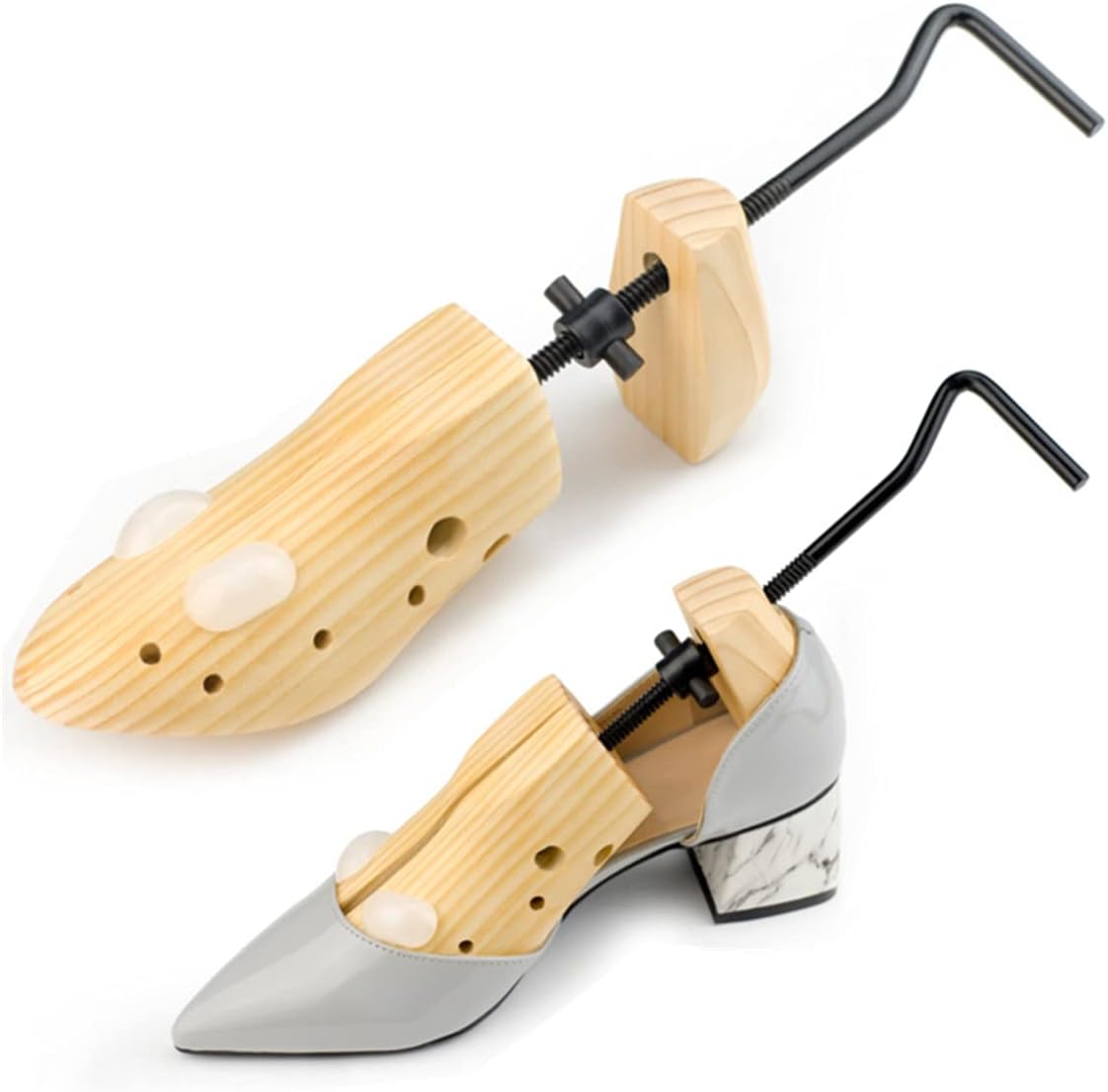 TUKA Lot 4 Embauchoirs Ajustables Unisex – Plastique Robuste, Taille M EU 39-46, Shoe Tree Réglable Pour Garder Forme Chaussures