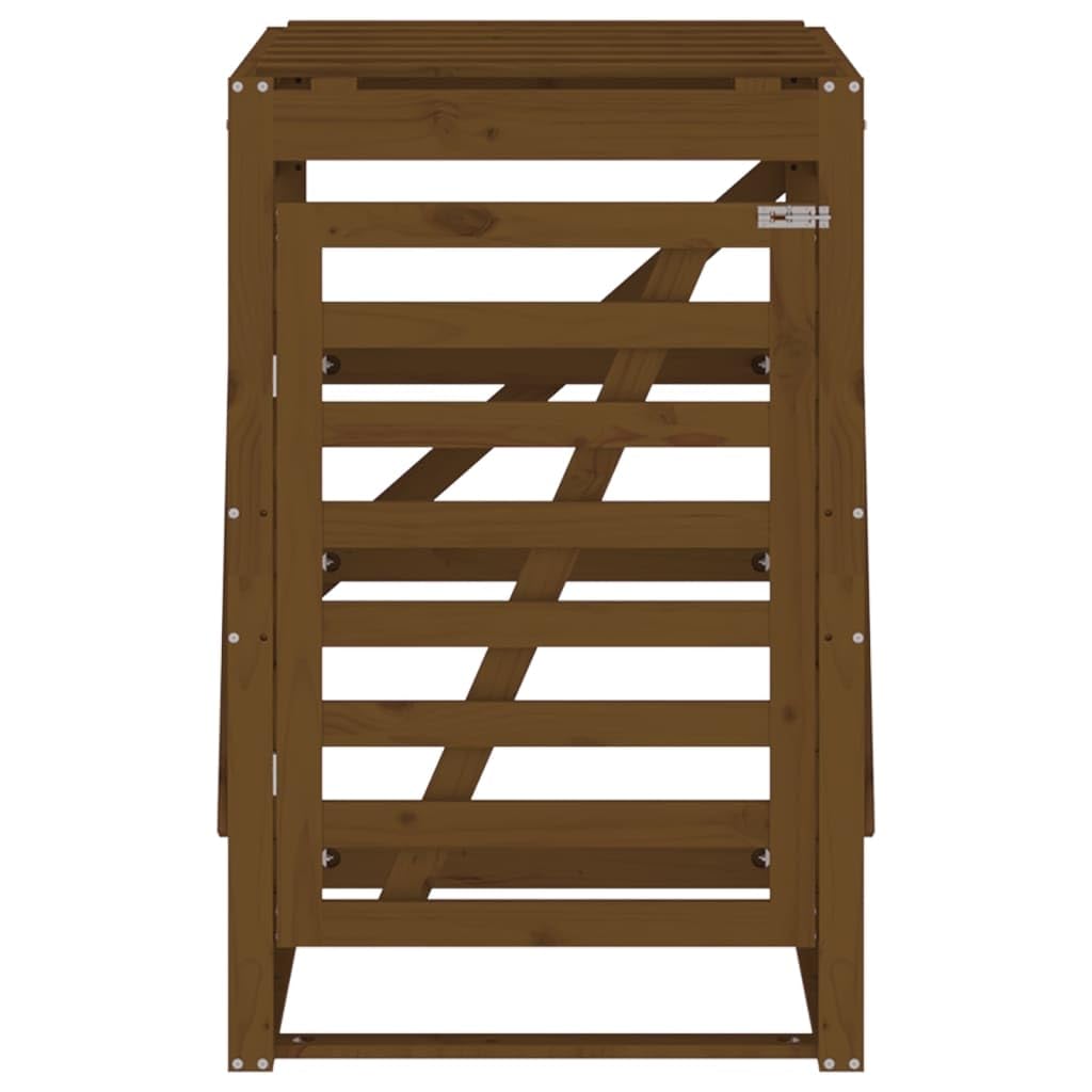 Genérico Cobertizo Cubos de Basura Madera Pino marrón Miel 84x90x128,5cm,Casa y jardín,Productos del hogar,Accesorios para contenedores de residuos,Soportes para contenedores de residuos-825103